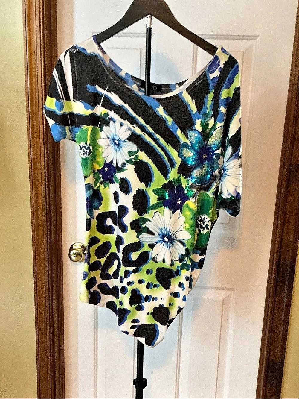 deb Women's Printed Short Sleeve Top